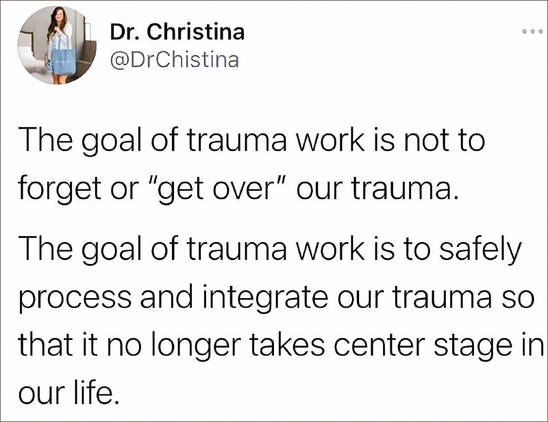 修复创伤的目的不是让我们忘记或者不再在意自己的创伤